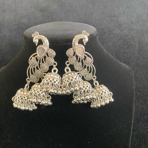 Boho peacock earrings